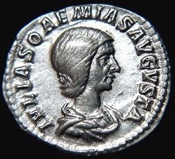 Julia Soaemias Augusta, 220 CE denarius 